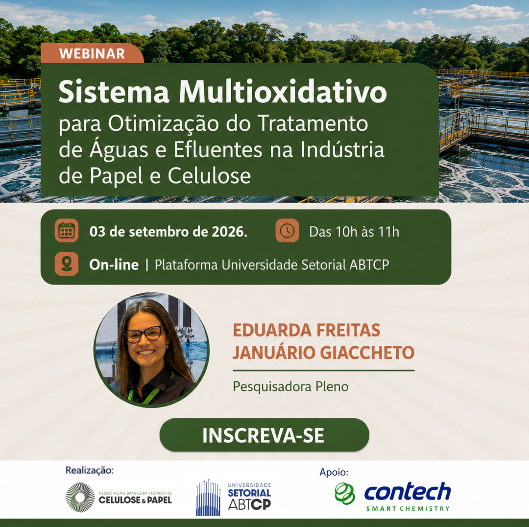 Webinar: Sistema Multioxidativo para Otimização do Tratamento de Águas e Efluentes na Indústria de Papel e Celulose